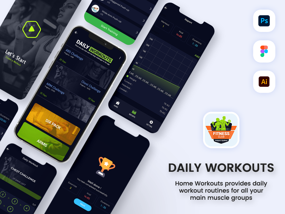 Daily Workout Mobile App UI Design