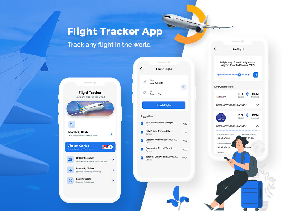 Flight Tracker Mobile App UI design